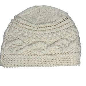 Aran Woollen Mills cable knit fisherman wool hat